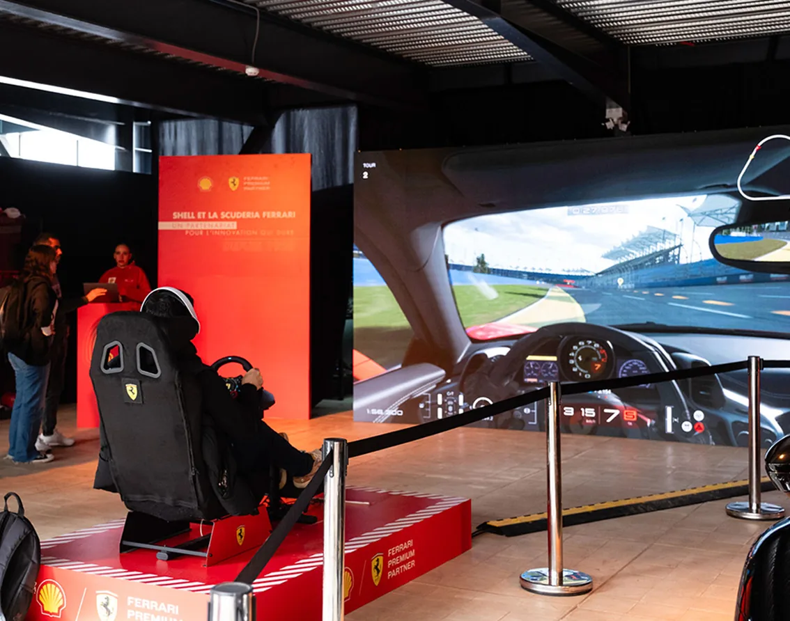Scénographie Shell pendant le lancement produit