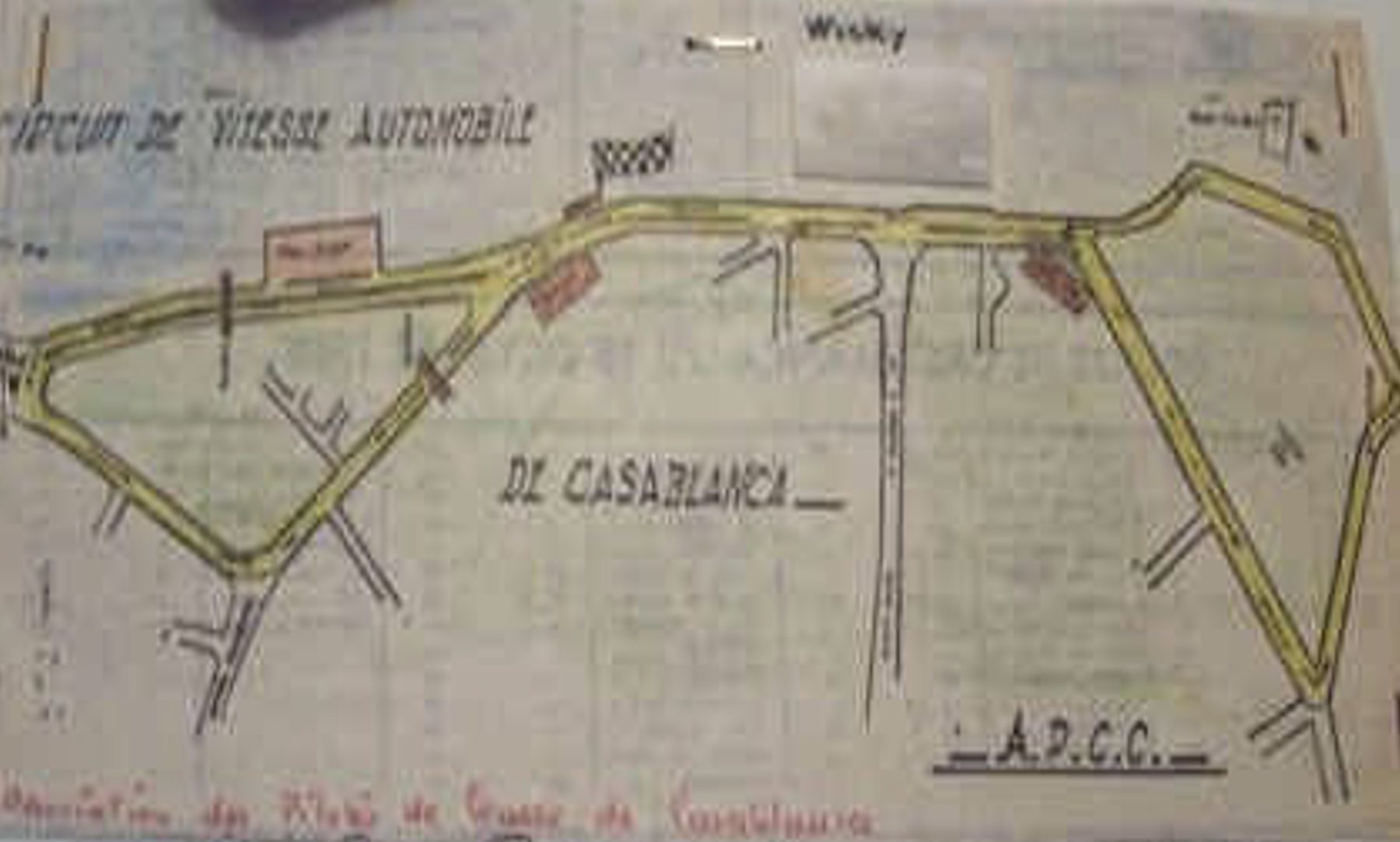 Plan du circuit d’Anfa à Casablanca