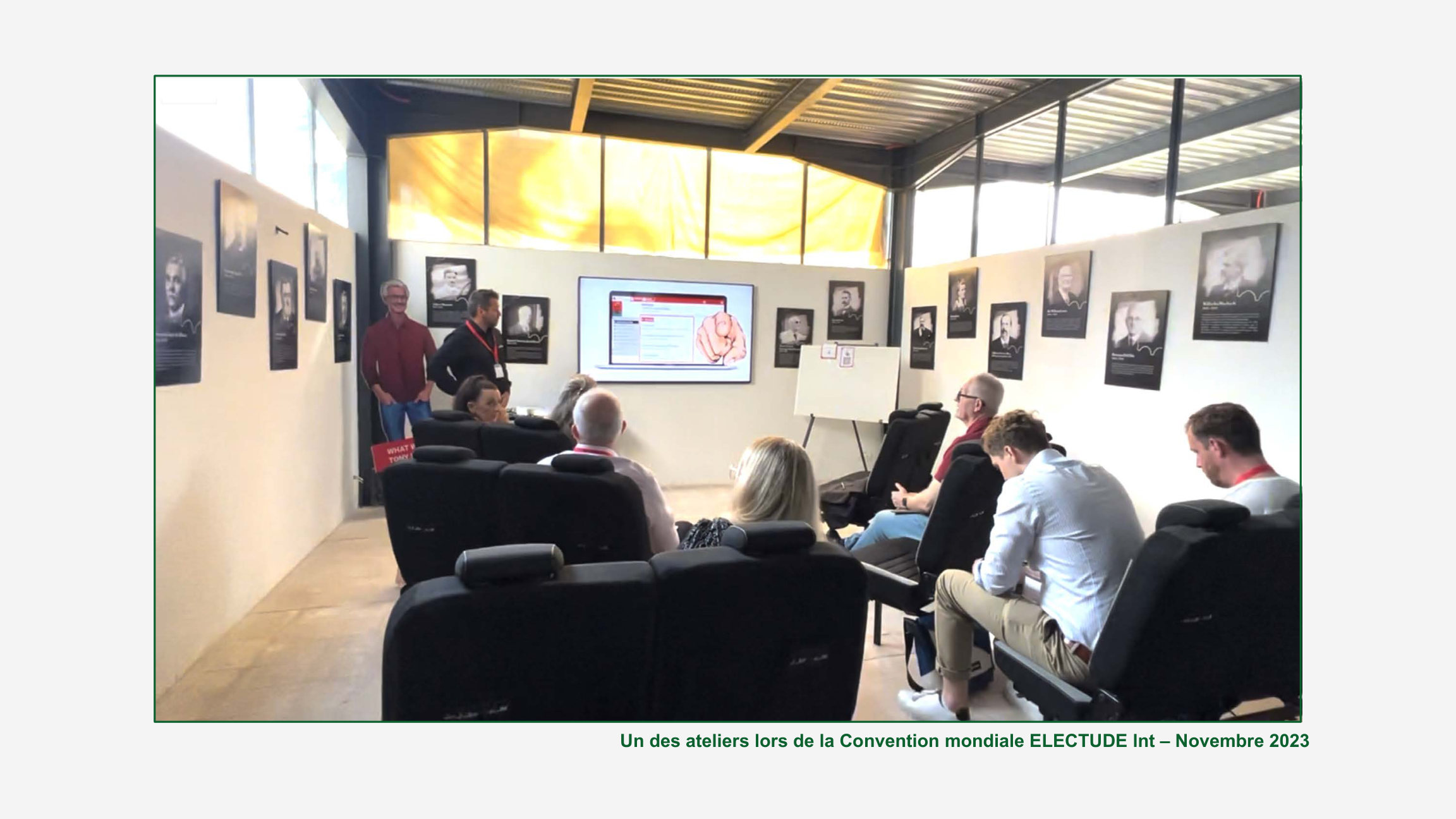 Atelier professionnel pendant une convention Musée